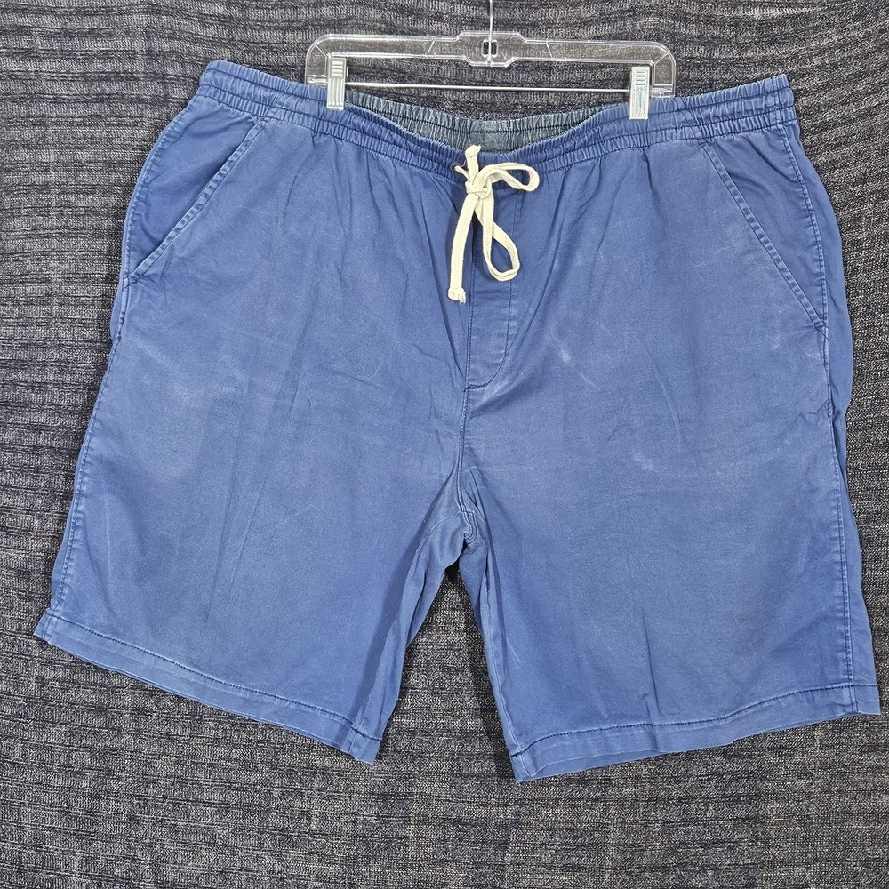 Men's 3XLT Big & Tall Shorts Elastic Waist with Draw Cord Blue Casual Foundry